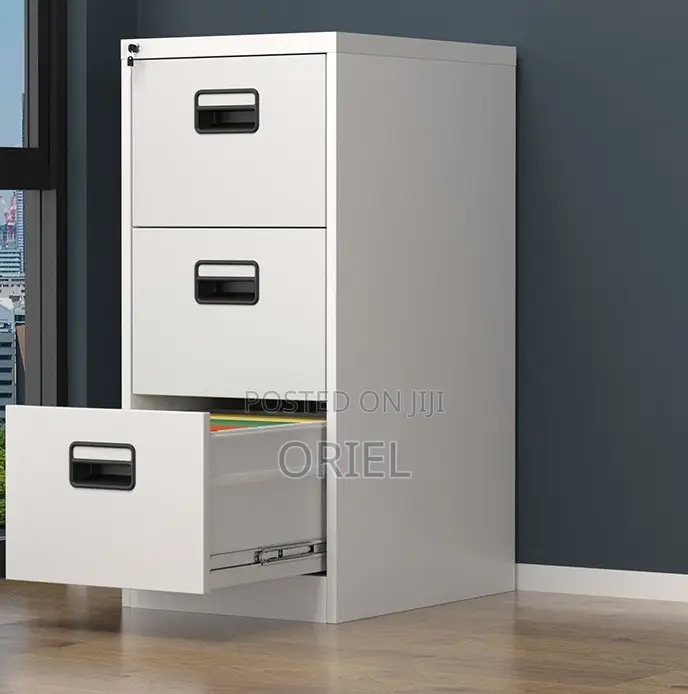 Office Cabinet : 3-Drawer Office Lockable Filing Cabinet