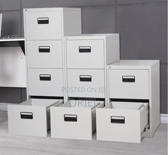 Office Cabinet : 3-Drawer Office Lockable Filing Cabinet