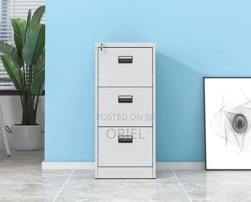 Office Cabinet : 3-Drawer Office Lockable Filing Cabinet