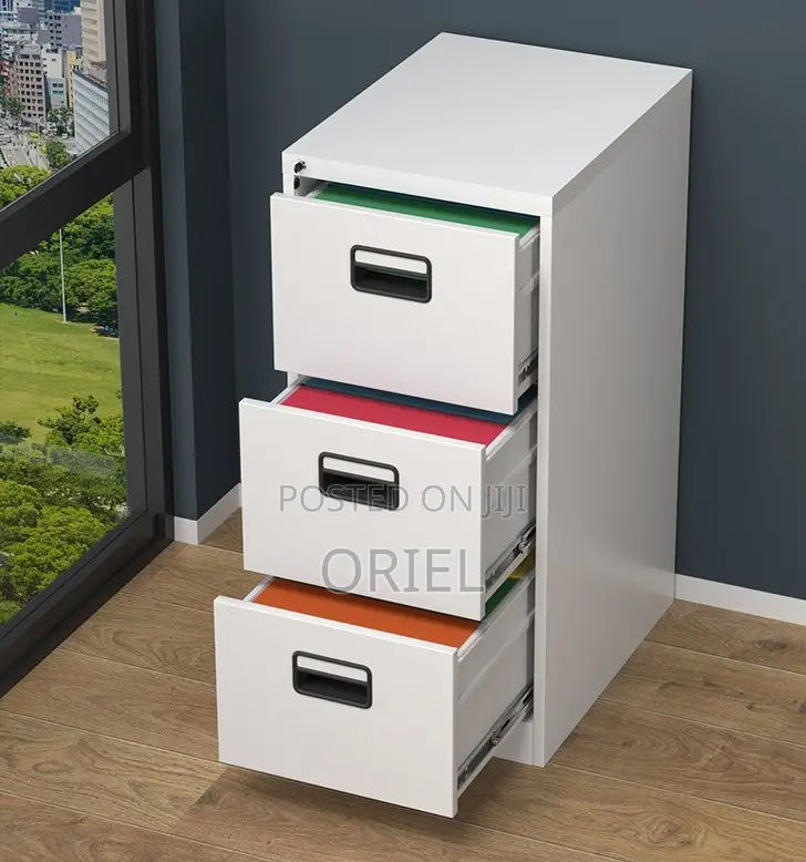 Office Cabinet : 3-Drawer Office Lockable Filing Cabinet