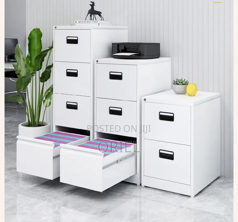 Office Cabinet : 3-Drawer Office Lockable Filing Cabinet