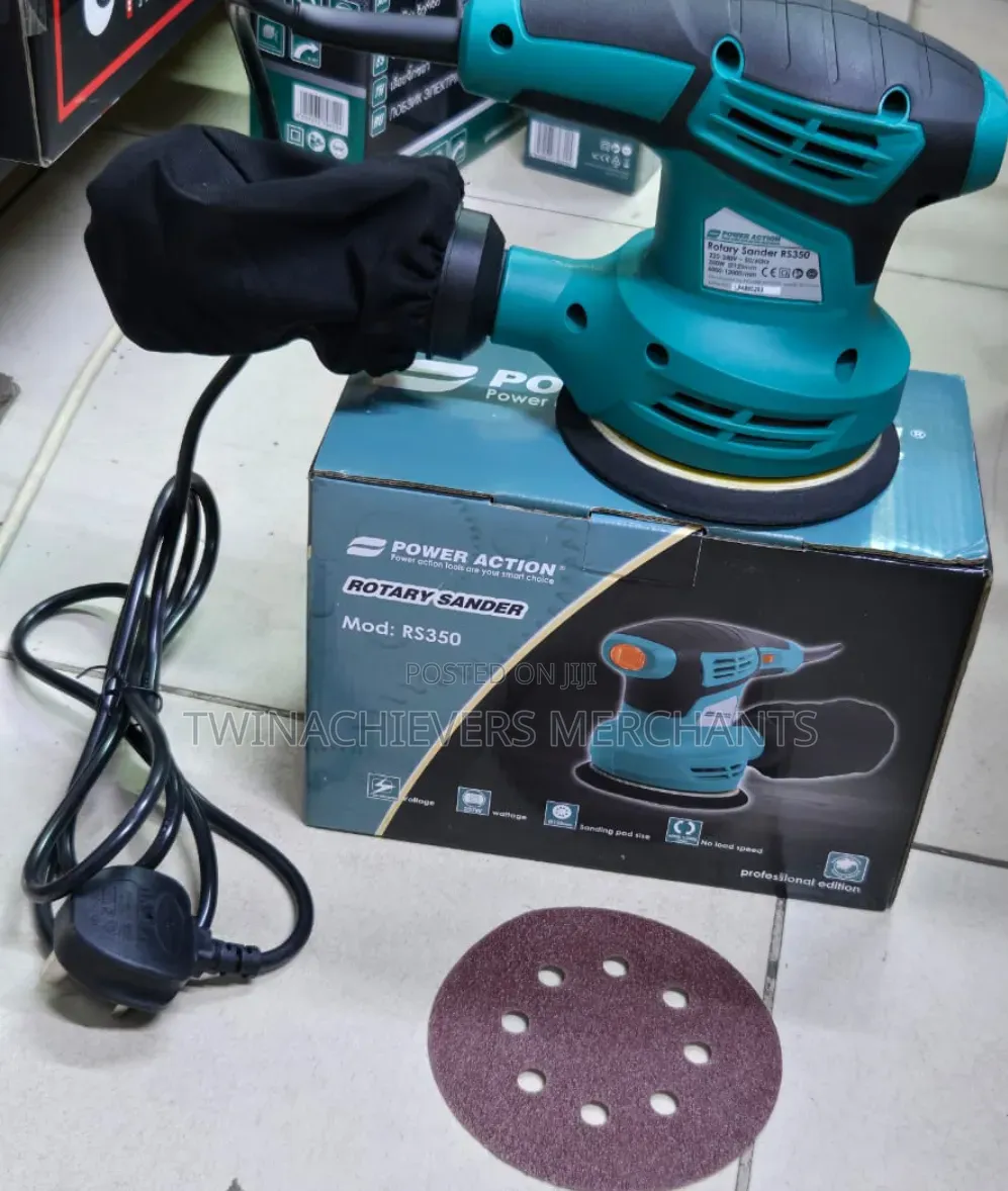 Rotary Sander 350w/Poweraction Rotary/Random Orbital Sander