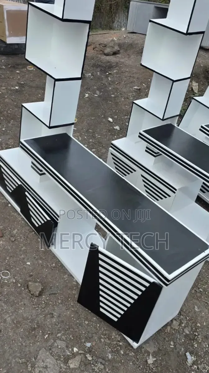 Geometric Tower Tv Stand