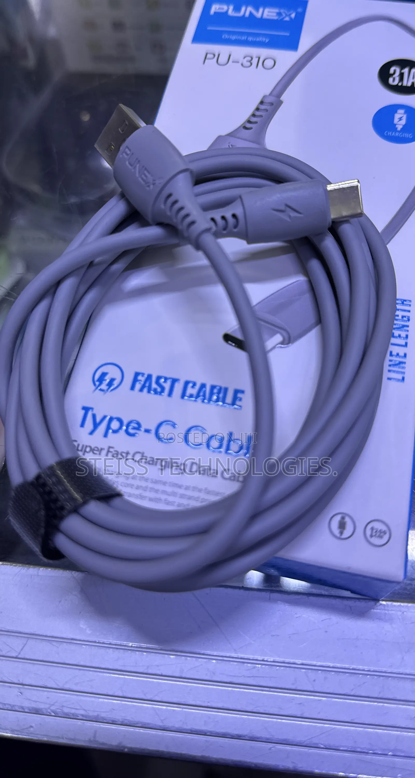 Punex 2m Grey Data/Fast Cable.