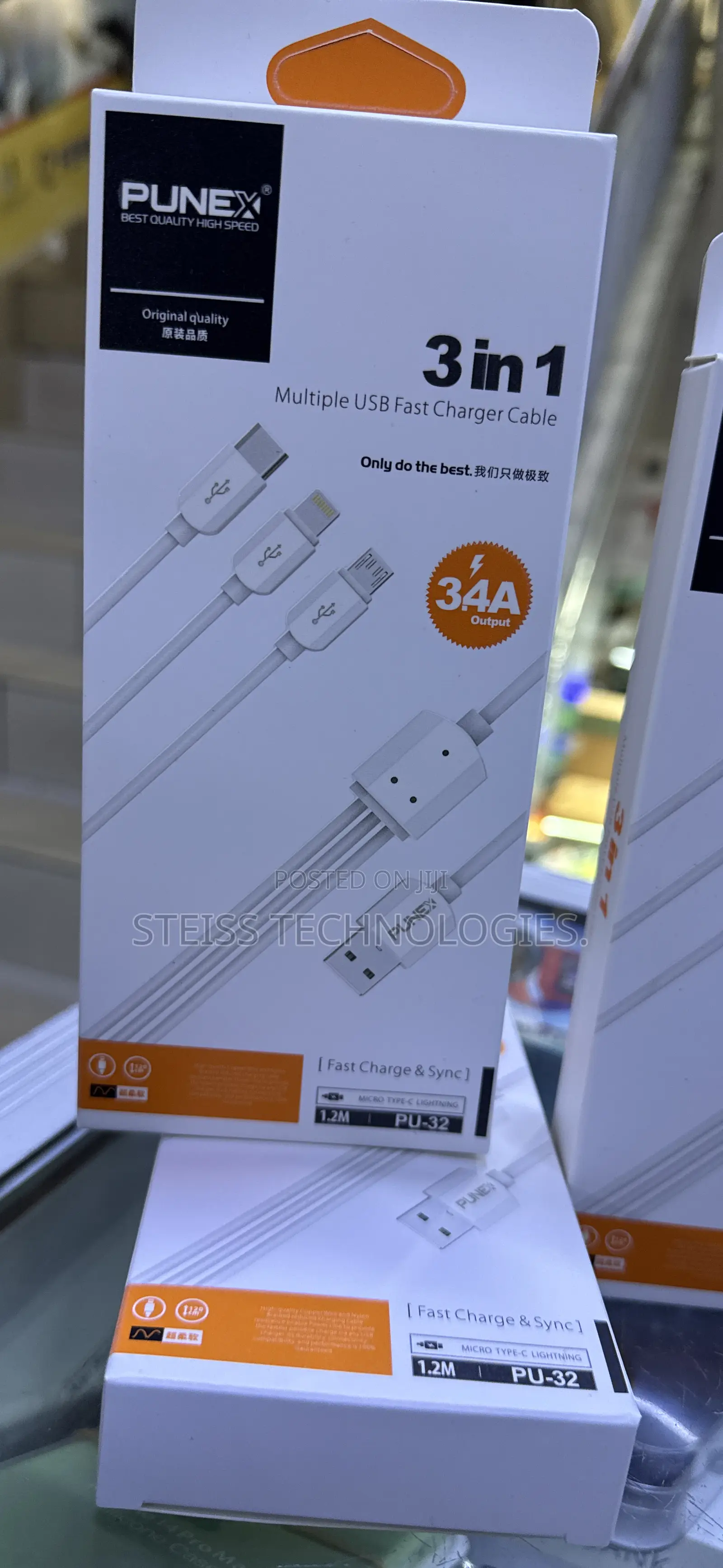 Punex 3-in-1 Usb Fast Charger
