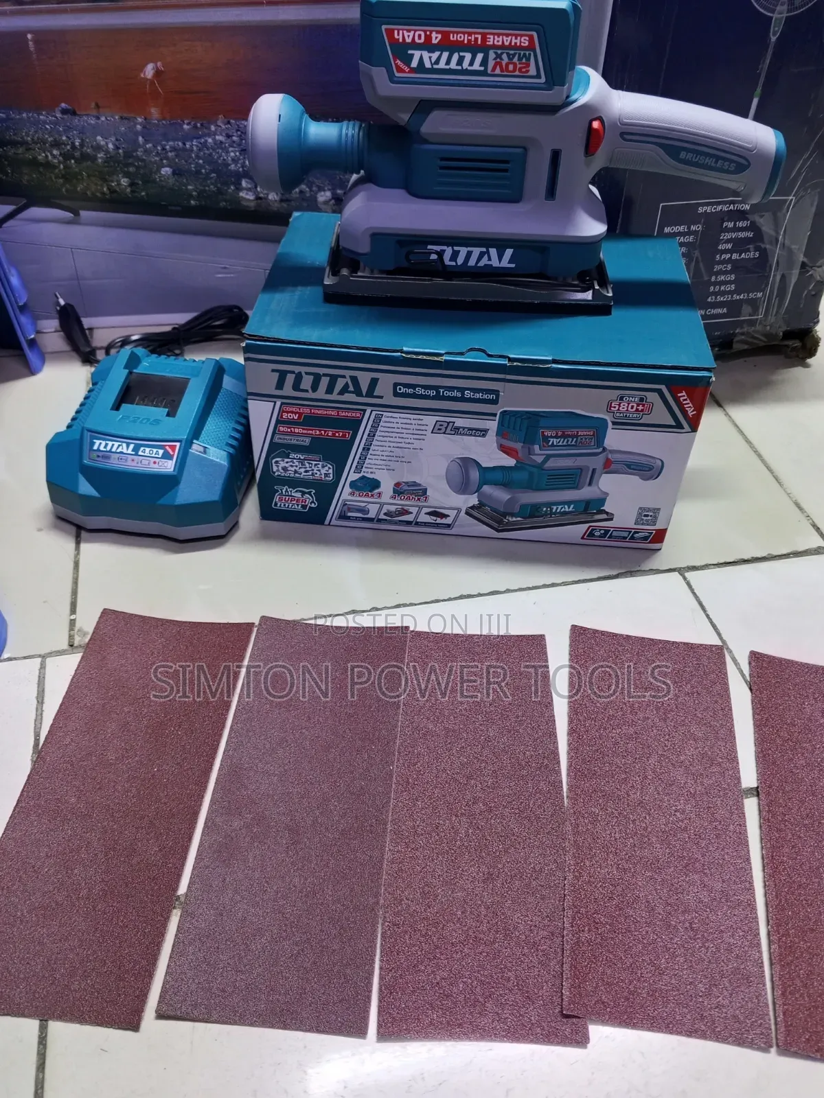 Industrial Cordless Total Finishing Sander