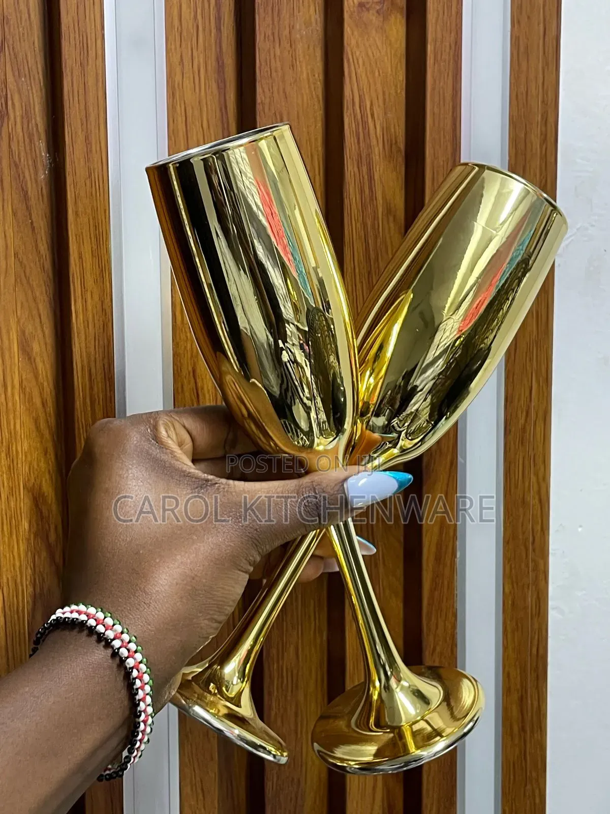 6 PCS Golden Champagne Glasses