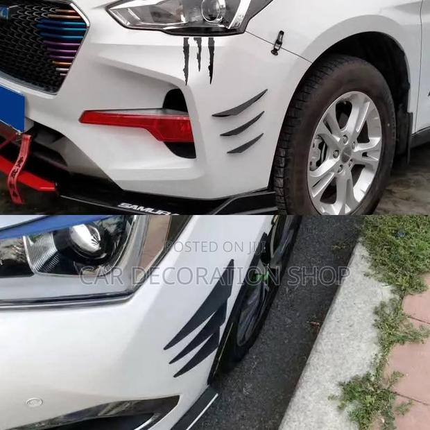 Durable Flexible 6pc Carbon Fiber Finish Side Bumper Fins
