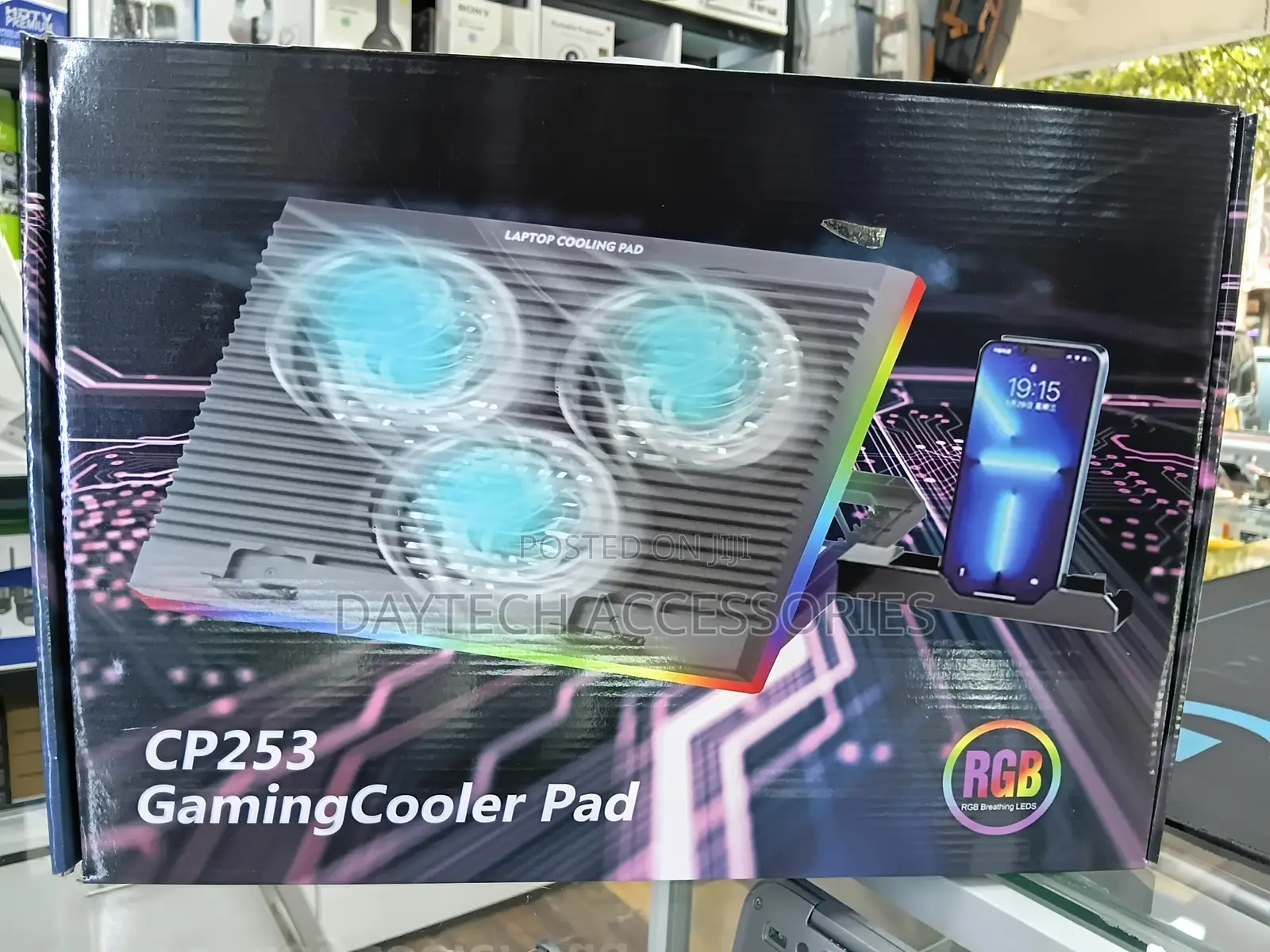 Cp253 Laptop Cooling Pad 3 Fans RGB Adjustable