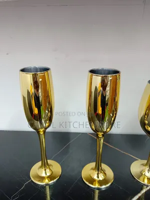 6 PCS Golden Champagne Glasses