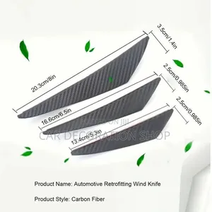 6pc Sporty Look Bumper Spoiler Canards Kit