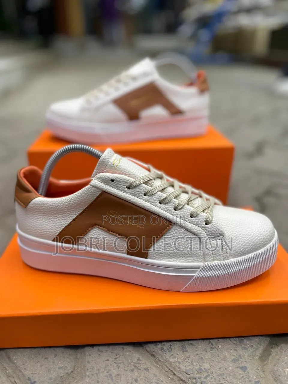 Santoni Milano Quality Leather Casual Sneakers
