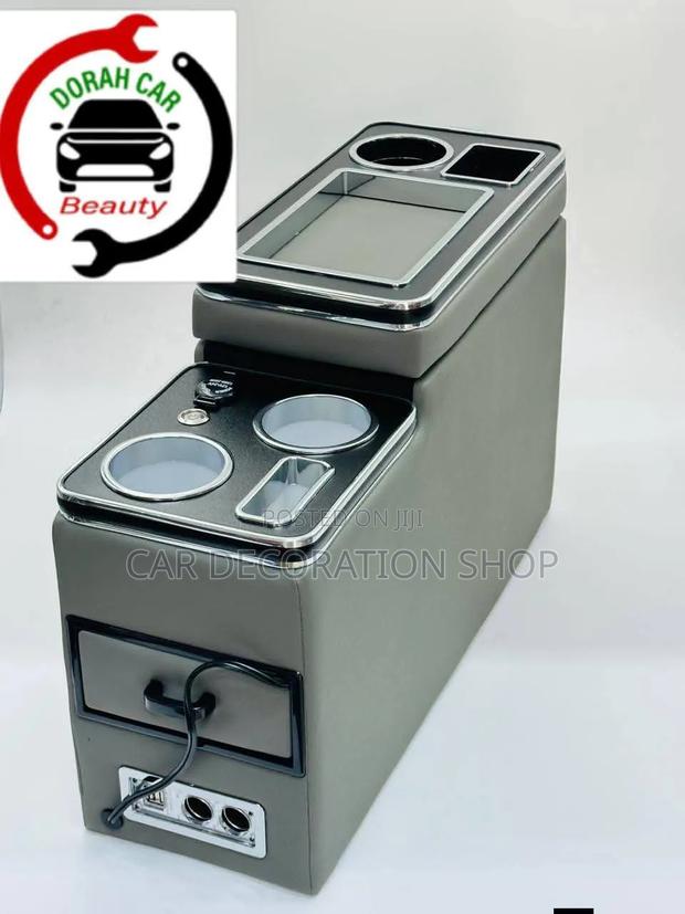 Grey Multifunctional Car Console Armrest Storage Box for Noah or Voxy