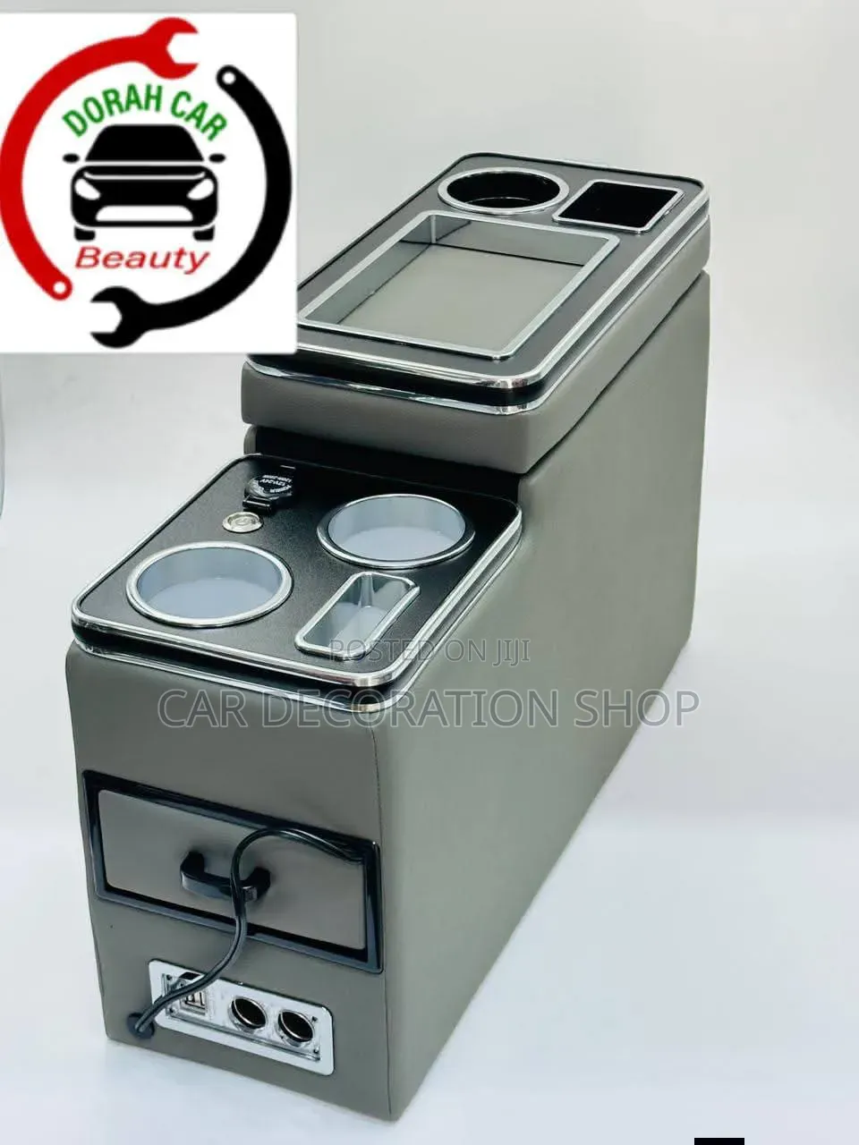 Grey Multifunctional Car Console Armrest Storage Box for Noah or Voxy