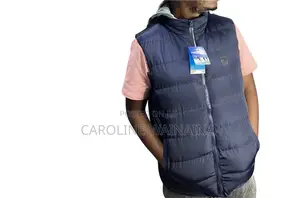Navy Blue Half Puff Jacket