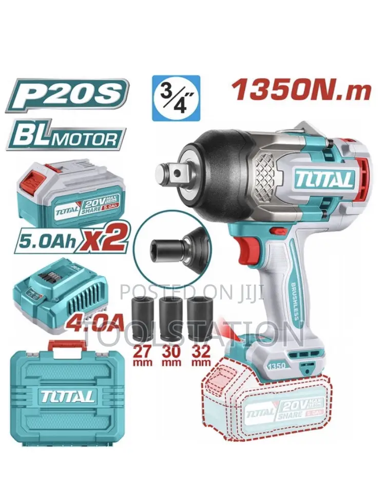 Cordless Impact Wrench Brushless Motor 20v Drive: 3/4" Tiwli20135