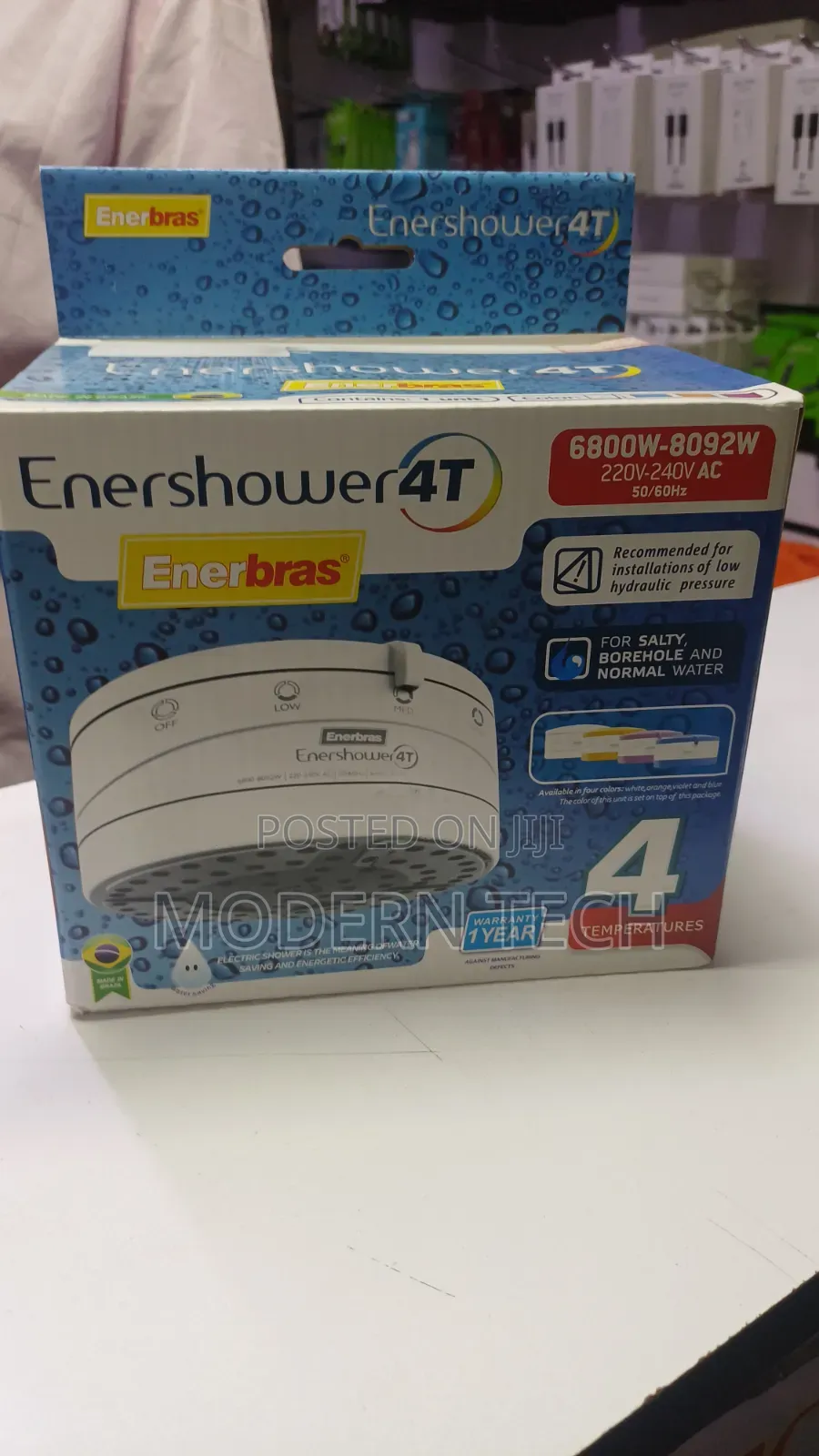 Enerbras Enershower 4t Fast Heating Electric Shower Unit