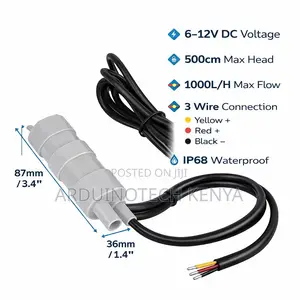 12v Dc Submersible Water Pump 1000l/H High Flow.