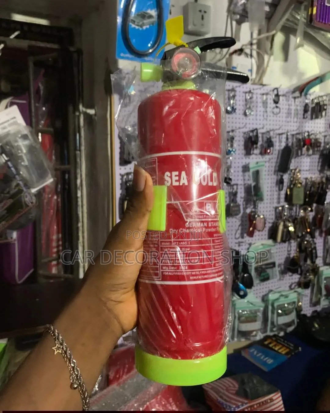 1kg Powder Extinguisher With Pressure &Mounting Clampfor Secure Mount