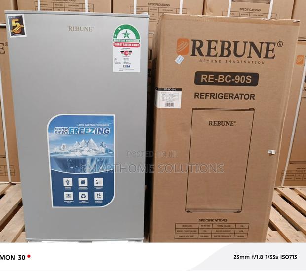 Rebune 90l Single Door Fridge (Dark Silver