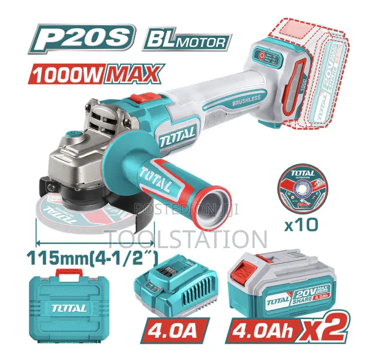 Cordless Angle Grinder Brushless Motor 1000w Tagli271532