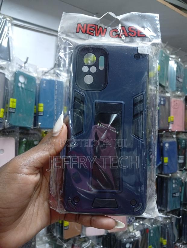 Shockproof Armor Phone Case With a Built-in Ring Kickstand,