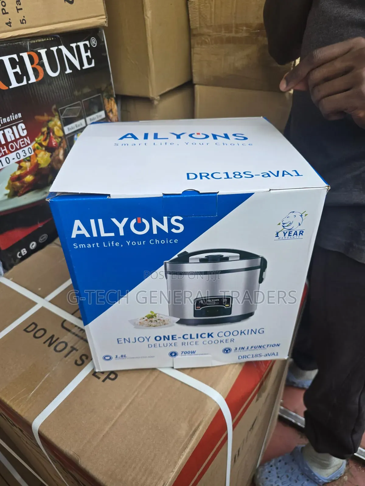 Rice Cooker Ailyons 1.8l With Nonstick Pot (1 Year Warranty)