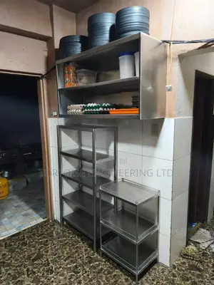 Commercial Stainless Steel Kitchen Rack and Wall Mounted Shelves
