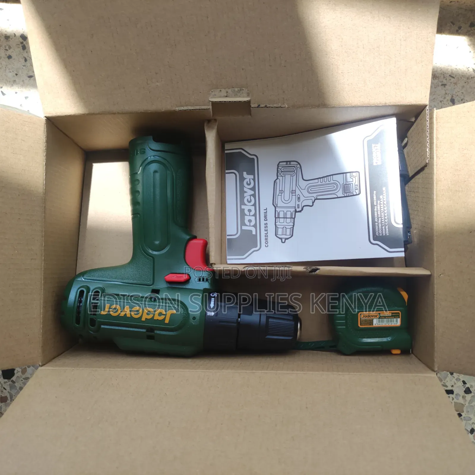 Jadever 77pcs Tools Set 12v Cordless Drill Tool Box 16" Tools Inside