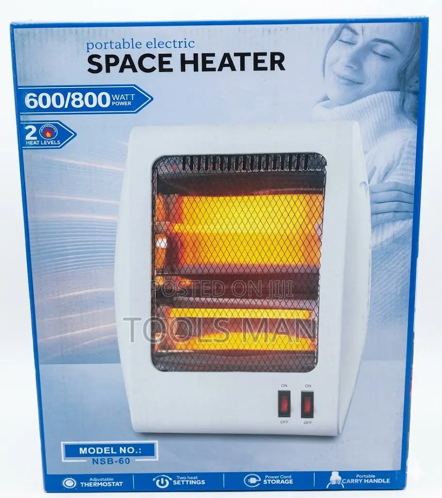 Room Warmer NSB-60 Portable Electric Space Heater-600w/800w Dual Power
