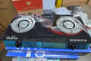 Olelon 2 Burner Glass Top Gas Cooker – Tempered Glass
