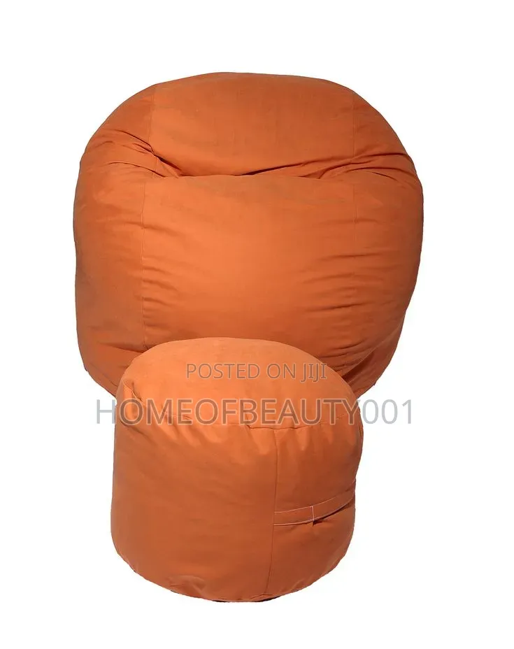 Comfortable Beanbag With A Footrest.