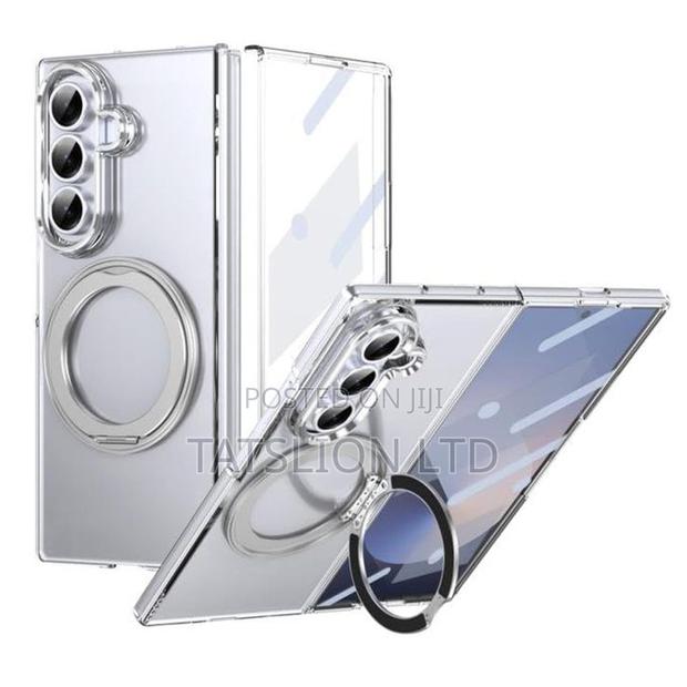 Samsung Galaxy Z Fold 7 Clear Magnetic Case With Stand