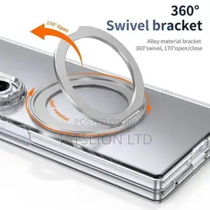 Samsung Galaxy Z Fold 7 Clear Magnetic Case With Stand