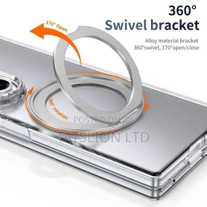 Samsung Galaxy Z Fold 7 Clear Magnetic Case With Stand
