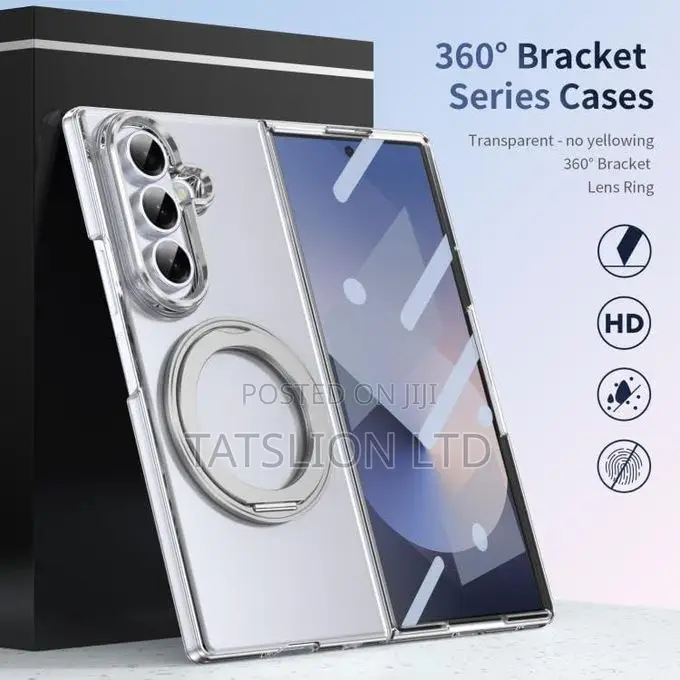 Samsung Galaxy Z Fold 7 Clear Magnetic Case With Stand