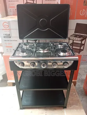 Eurochef 5 Burner Standing Cooker With Shelves