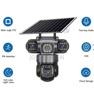 New Model V380pro Tripple Lens Solar Powered 4g/Wifi PTZ Camera
