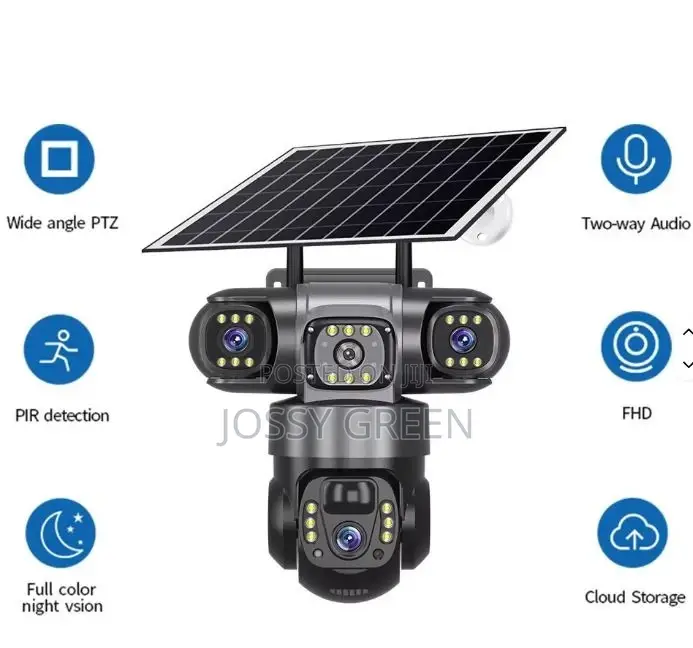 New Model V380pro Tripple Lens Solar Powered 4g/Wifi PTZ Camera