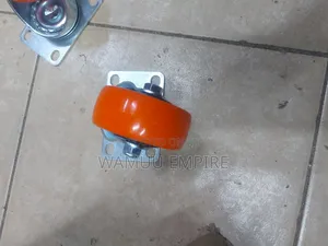 3-inch Orange Swivel Plate Caster Without And With A Locking Brake