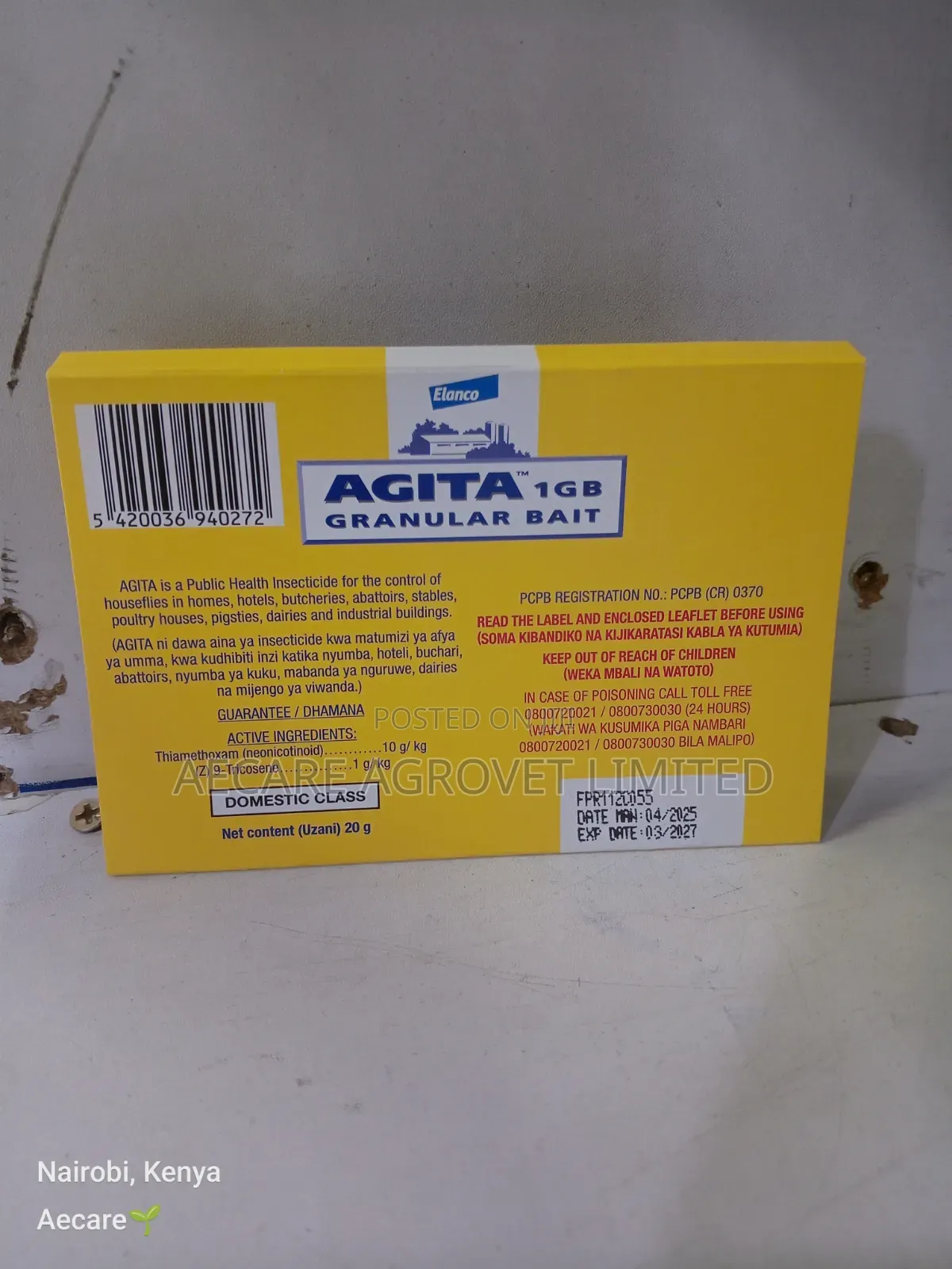 Agita 1gb Granular Bait 20gram