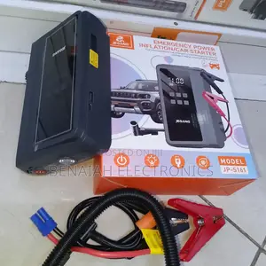 Car Jumpstarter With Inbuilt Inflator and Flash Light,30000 Mah Torch