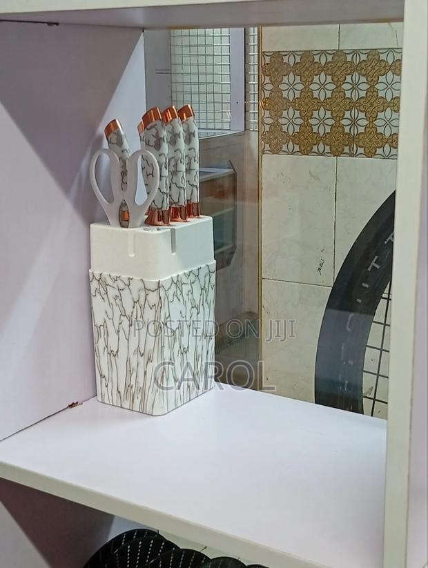 White Marble Knife Set - main view