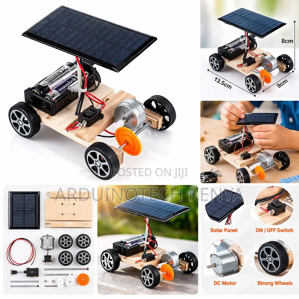 Solar Powered Diy Car Kit For Kids – Stem Educational Toy.