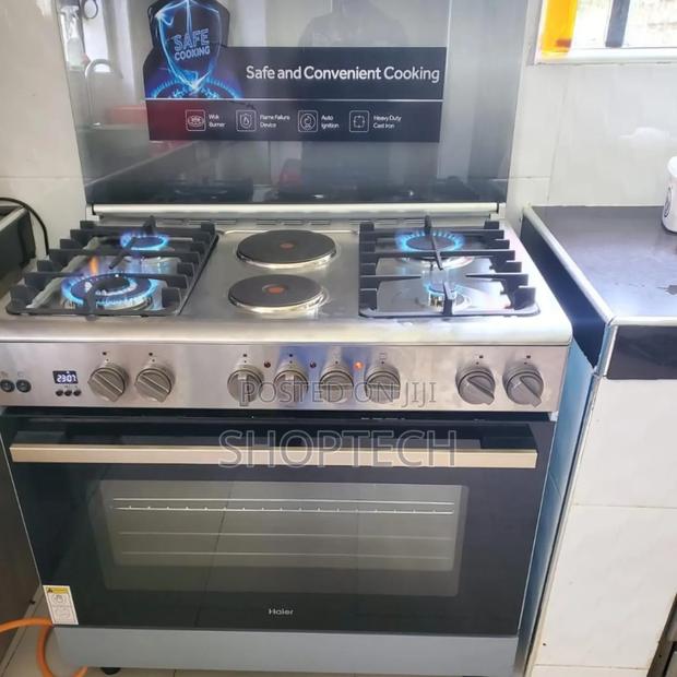 60*90 Haier 4+2 Standing Cooker With Wide Oven,Wok Burner and Sensor