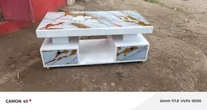 White and Brown Coffee Table