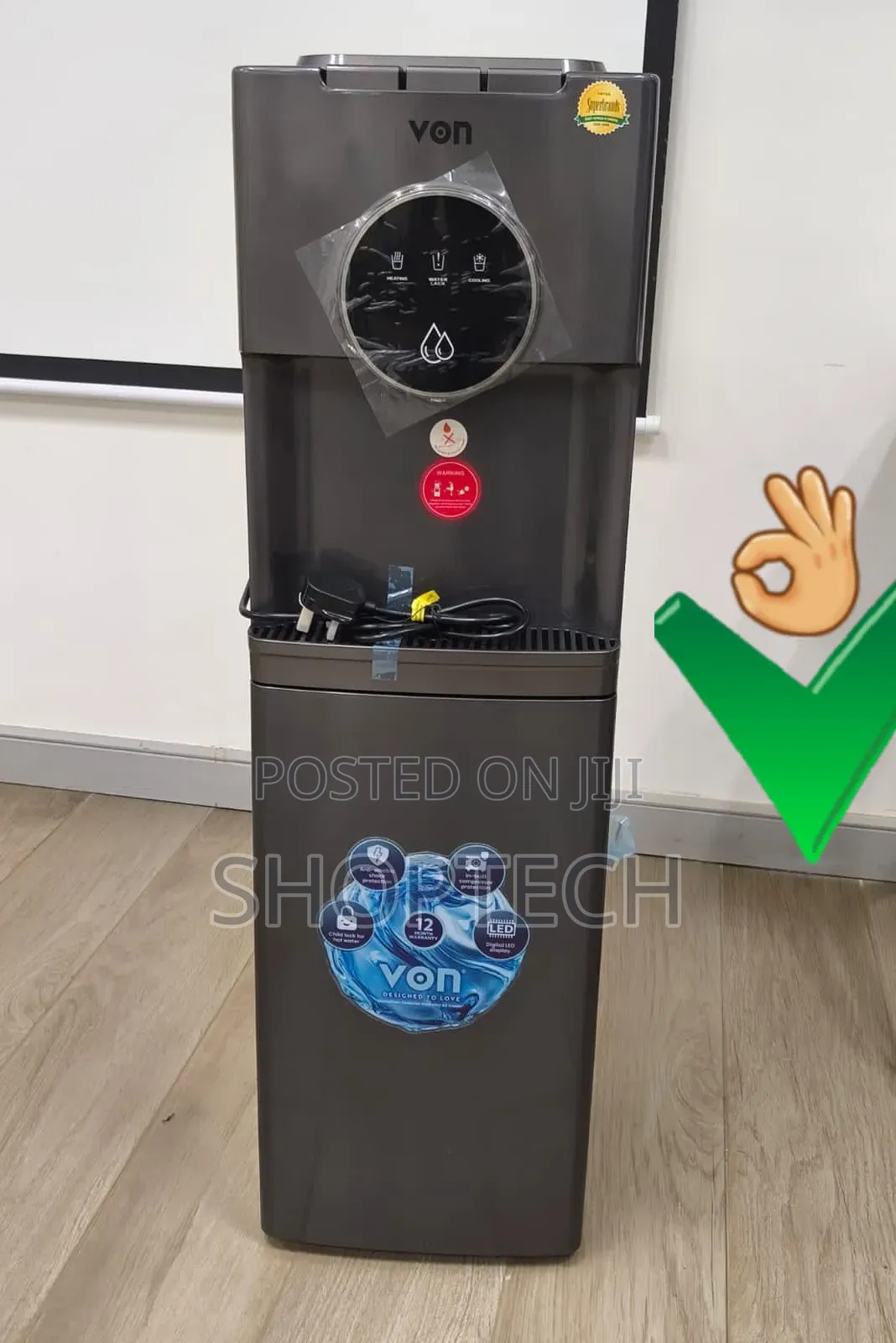 Von Bottom Load Water Dispenser 3tap (Ec) 
 Model No. Vde-305cls.