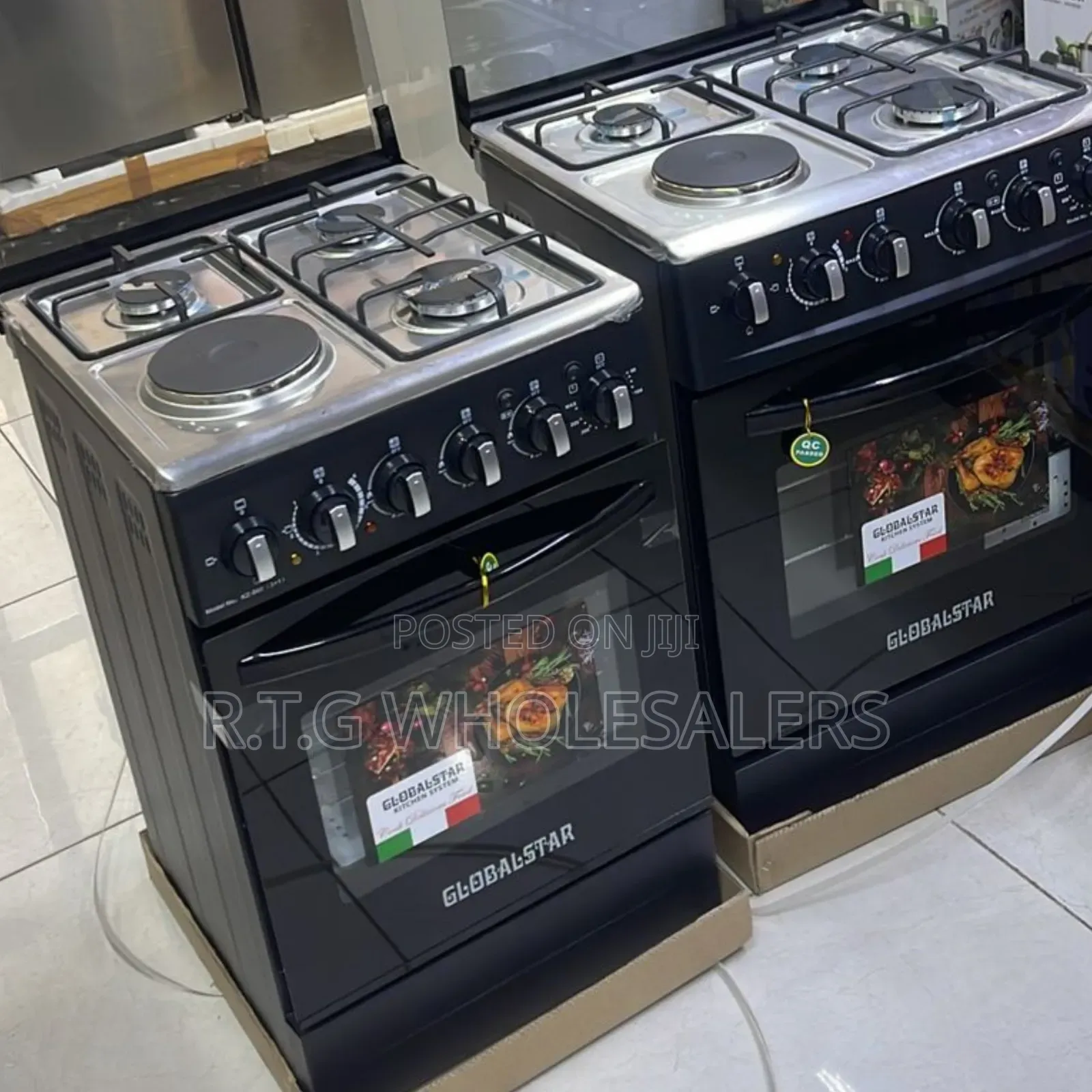 50x55 Globalstar Jet Standing Cooker 3+1 Gas + Electric Oven
