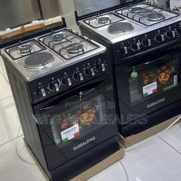 50x55 Globalstar Jet Standing Cooker 3+1 Gas + Electric Oven
