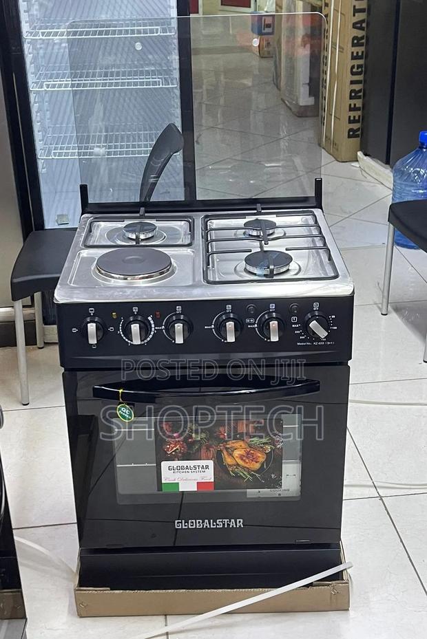 Black 60*60 Globalstar Jet 3+1 Standing Cooker With Electric Oven